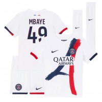 Paris Saint-Germain Ibrahim Mbaye #49 Vonkajší Detský futbalový dres 2025-26 Krátky Rukáv (+ trenírky)